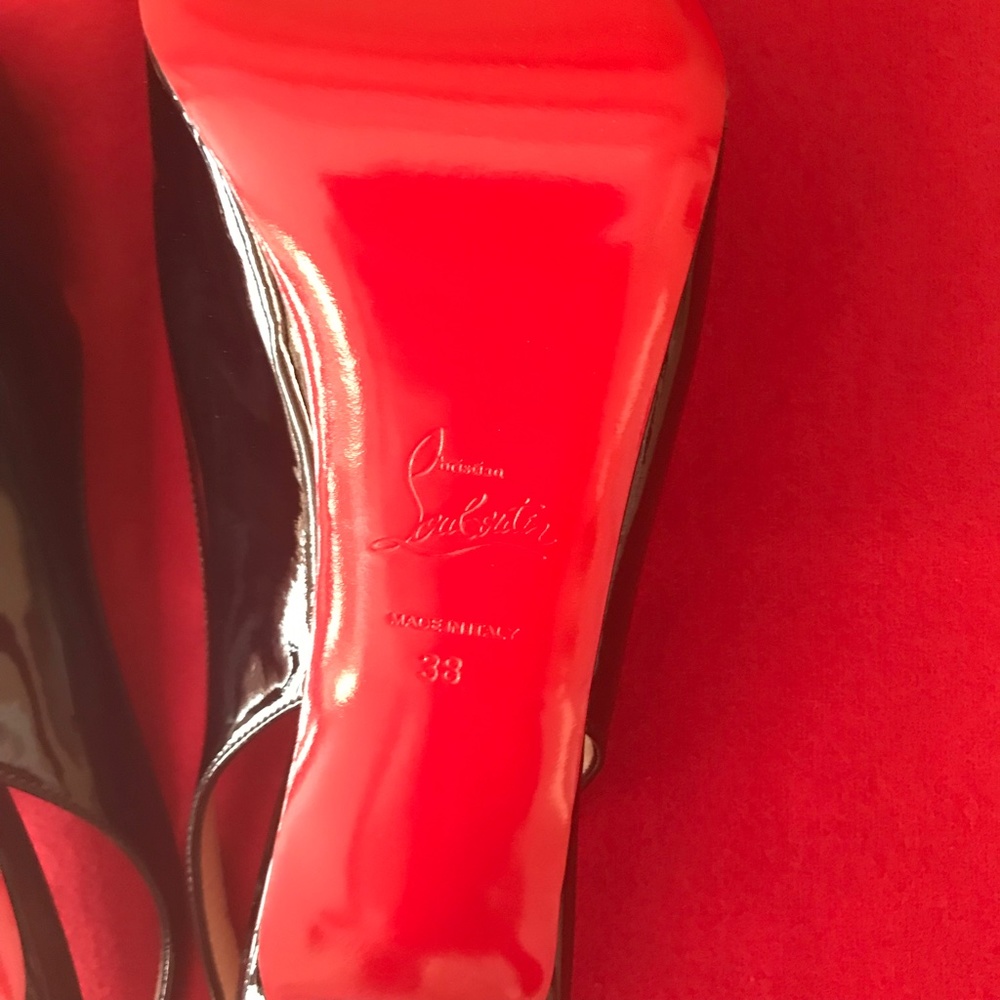 ❤️NEW Christian Louboutin No Prive Slingback Black EU38 - Picture 13 of 14